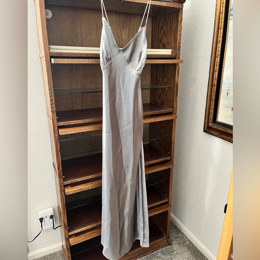 Madewell silver grey formal dress